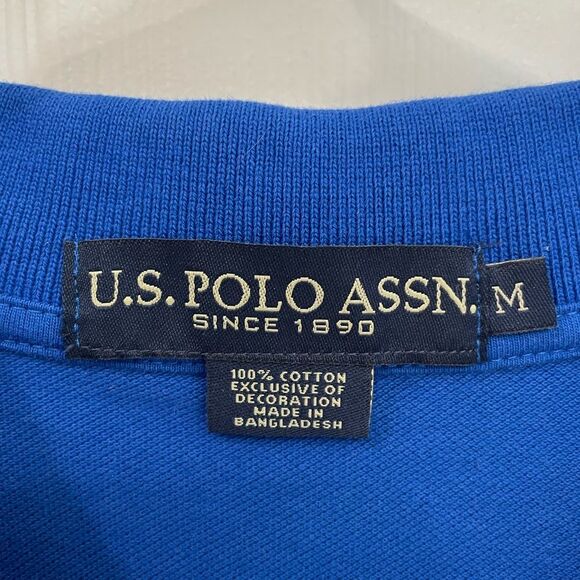 US Polo Association Royal Blue 100% Cotton Collared Polo Men’s Size M - Picture 4 of 6